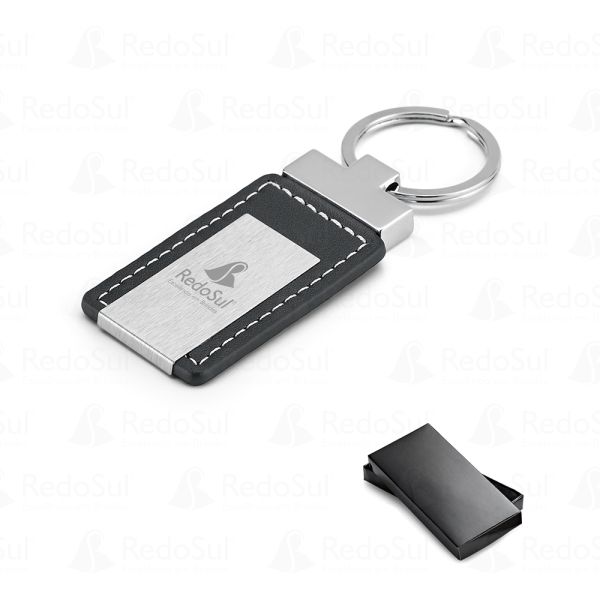 Chaveiro Personalizado em couro sintético e metal Chaveiro Personalizado em couro sintético e metal